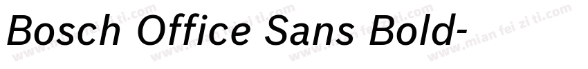 Bosch Office Sans Bold字体转换